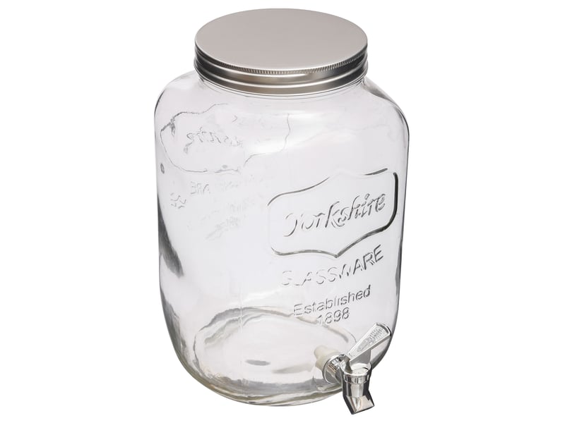 Contenant en verre 8L avec robinet pour cocktails et planteurs antillais
